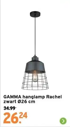 GAMMA Gamma hanglamp rachel zwart ø26 cm aanbieding