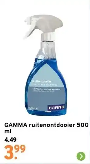 GAMMA Gamma ruitenontdooier 500 ml aanbieding