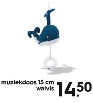 HEMA Muziekdoos 15 cm walvis aanbieding