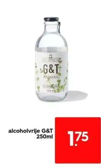 HEMA Alcoholvrije g&t 250ml aanbieding