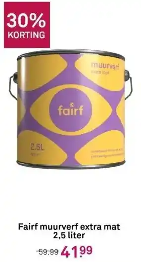 Karwei Fairf muurverf extra mat 2,5 liter aanbieding