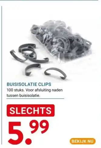 Kluswijs Buisisolatie clips aanbieding