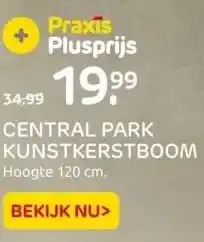 Praxis Central park kunstkerstboom aanbieding
