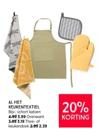 Xenos Al het keukentextiel 20% korting aanbieding