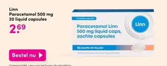 DA Paracetamol 500 mg 20 liquid capsules aanbieding