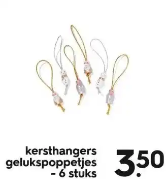 HEMA Kersthangers gelukspoppetjes - 6 stuks aanbieding