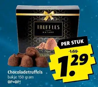 Boni Chocoladetruffels bakje 150 gram aanbieding