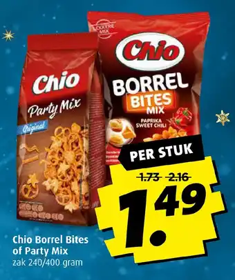 Boni Chio Borrel Bites of Party Mix zak 240/400 gram aanbieding