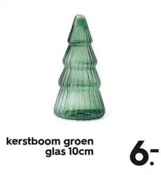 HEMA Kerstboom groen glas 10cm aanbieding