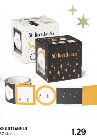 Xenos Kerstlabels 50 stuks aanbieding