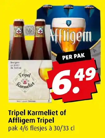 Boni Tripel Karmeliet of Affligem Tripel pak 4/6 flesjes à 30/33 cl aanbieding