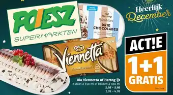 Poiesz Ola viennetta of hertog ijs aanbieding