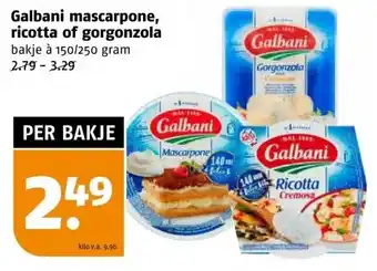 Poiesz Galbani mascarpone, ricotta of gorgonzola aanbieding
