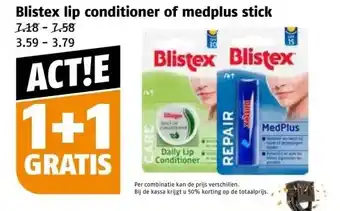 Poiesz Blistex lip conditioner of medplus stick aanbieding