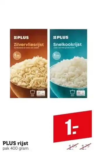 Coop Plus rijst aanbieding