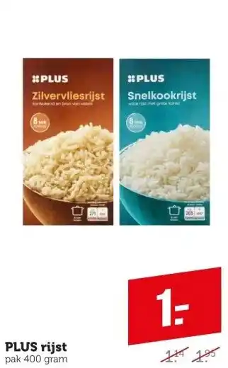 Coop Plus rijst aanbieding