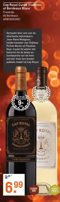 Gall & Gall Cap Royal Cuvée Tradition of Bordeaux Blanc aanbieding