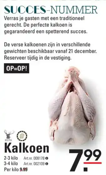 Sligro Kalkoen aanbieding