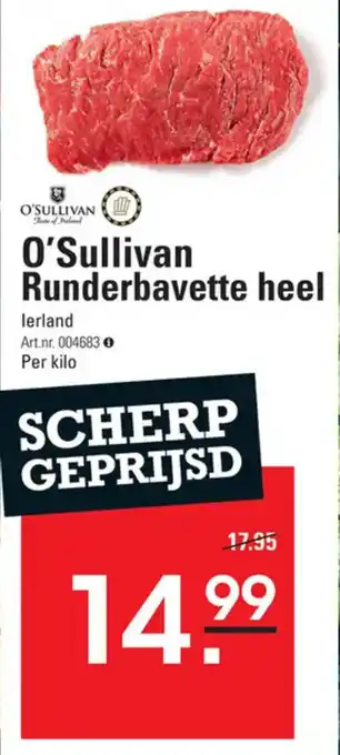 Sligro O'Sullivan Runderbavette heel aanbieding