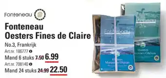Sligro Fonteneau Oesters Fines de Claire aanbieding