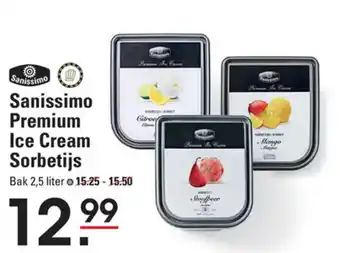 Sligro Sanissimo Premium Ice Cream Sorbetijs aanbieding