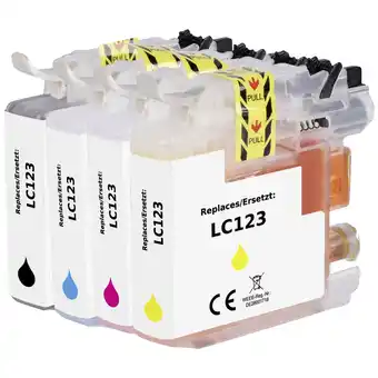 Conrad Renkforce inkt combipack vervangt brother lc-123 (lc123valbpdr) compatibel zwart, cyaan, magenta, geel rf-5679774 aanbieding