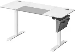 Amazon Songmics elektrisch zittend en staand bureau, 60 x 140 x (72-120), in hoogte verstelbare tafel, geheugen 4 hoogtes, tas, stal aanbieding