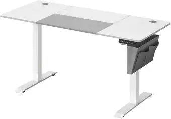 Amazon Songmics elektrisch zittend en staand bureau, 60 x 140 x (72-120), in hoogte verstelbare tafel, geheugen 4 hoogtes, tas, stal aanbieding