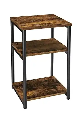 Amazon Vasagle bijzettafel, nachttafel, eindtafel met 2 opbergplanken, slim tall table, stalen frame, voor woonkamer, woonkamer, sla aanbieding