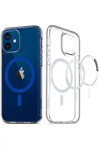 Amazon Spigen ultra hybrid mag hoesje compatibel met iphone 12 en compatibel met iphone 12 pro -blauw aanbieding