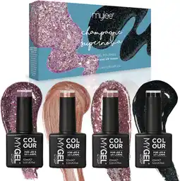 Amazon Mygel by mylee gel nagellak 4x10ml - glitter - uv/led soak-off nail art manicure pedicure, professioneel, salon & thuisgebrui aanbieding