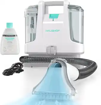 Amazon Haushof draagbare waterreiniger, 400 w, draagbare reiniger, wit/grijs, 85 db, ideaal voor trappen, gestoffeerde meubels, auto aanbieding