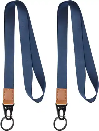 Amazon Vicloon lanyard neck strap, 2 stks badge lanyards, neck lederen lanyard polyester neck strap met olecranon gesp afneembare la aanbieding