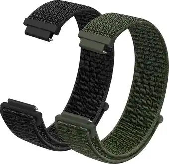 Amazon Vicloon nylon horlogebandjes, horlogebandje met snelsluiting, vervangende bandjes voor heren- en dameshorloges, 16 mm/18 mm/2 aanbieding