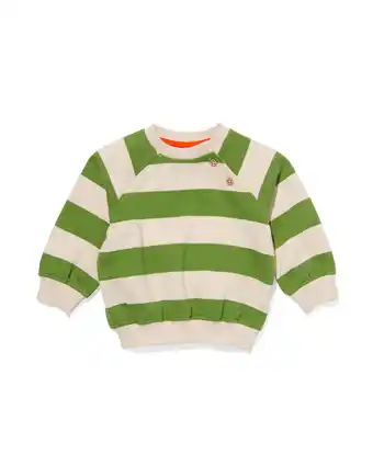 HEMA Hema baby sweater strepen groen (groen) aanbieding