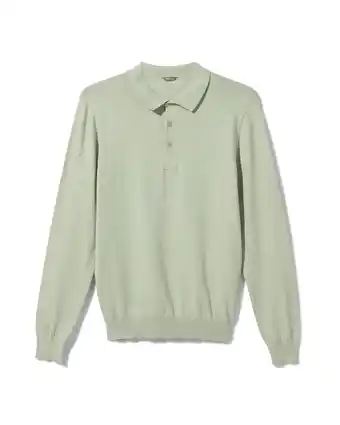 HEMA Hema heren polo gebreid groen (groen) aanbieding