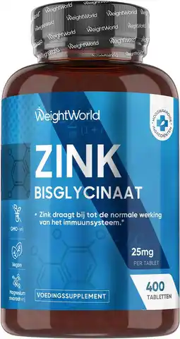 Amazon Zink tabletten - 25 mg per portie - zinkbisglycinaat - ondersteunt de weerstand en botten - 400 vegan tabletten voor 1 jaar v aanbieding