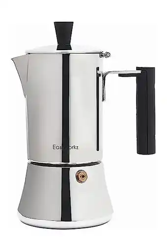 Amazon Easyworkz stovetop espresso maker 200ml roestvrijstalen moka pot koffiezetapparaten(zilver) aanbieding