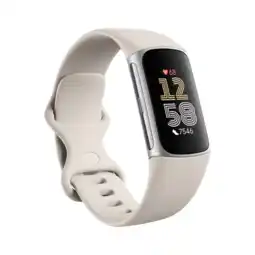 MediaMarkt Fitbit charge 6 porselein/zilver aluminium aanbieding