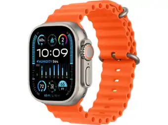 MediaMarkt Apple watch ultra 2 gps + cellular 49 mm titanium case/oranje ocean band aanbieding