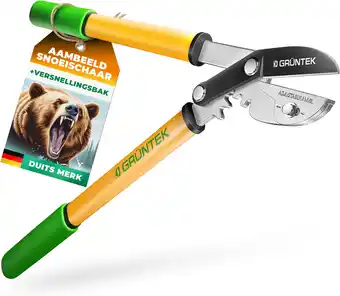 Amazon Grüntek takkenschaar grizzly 470 mm scherpe amboss boomschaar met gear-drive snijsysteem, takkenschaar aanbieding