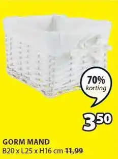 Jysk Gorm mand aanbieding
