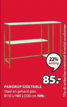 Jysk Pandrup side table aanbieding