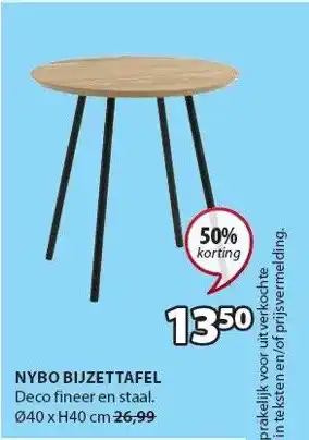 Jysk Nybo bijzettafel aanbieding