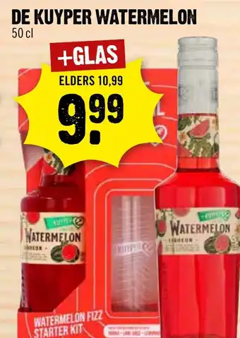 Dirck 3 DE KUYPER WATERMELON 50 cl aanbieding