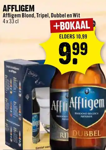 Dirck 3 AFFLIGEM Affligem Blond, Tripel, Dubbel en Wit 4 x 33 cl aanbieding