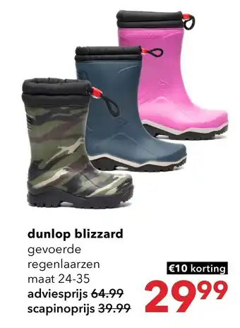 Scapino dunlop blizzard gevoerde regenlaarzen maat 24-35 aanbieding