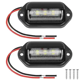 Amazon Uraqt led kentekenverlichting, 2 x 6500 k kentekenverlichting 400lm achterlicht wit kenteken 12v ingebouwde canbus voor campe aanbieding