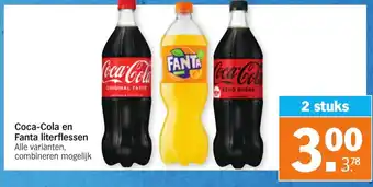 Albert Heijn Coca-Cola en Fanta literflessen aanbieding