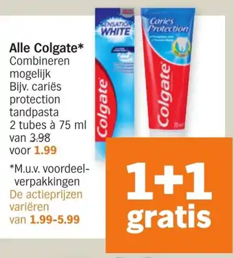 Albert Heijn Alle Colgate 75ml aanbieding